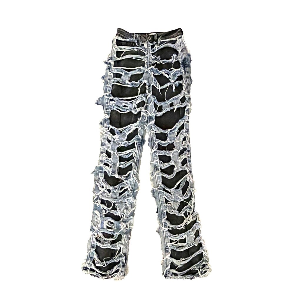 Aphrodite Womens Jeans Size 1 25 Distressed Shredded AP40663